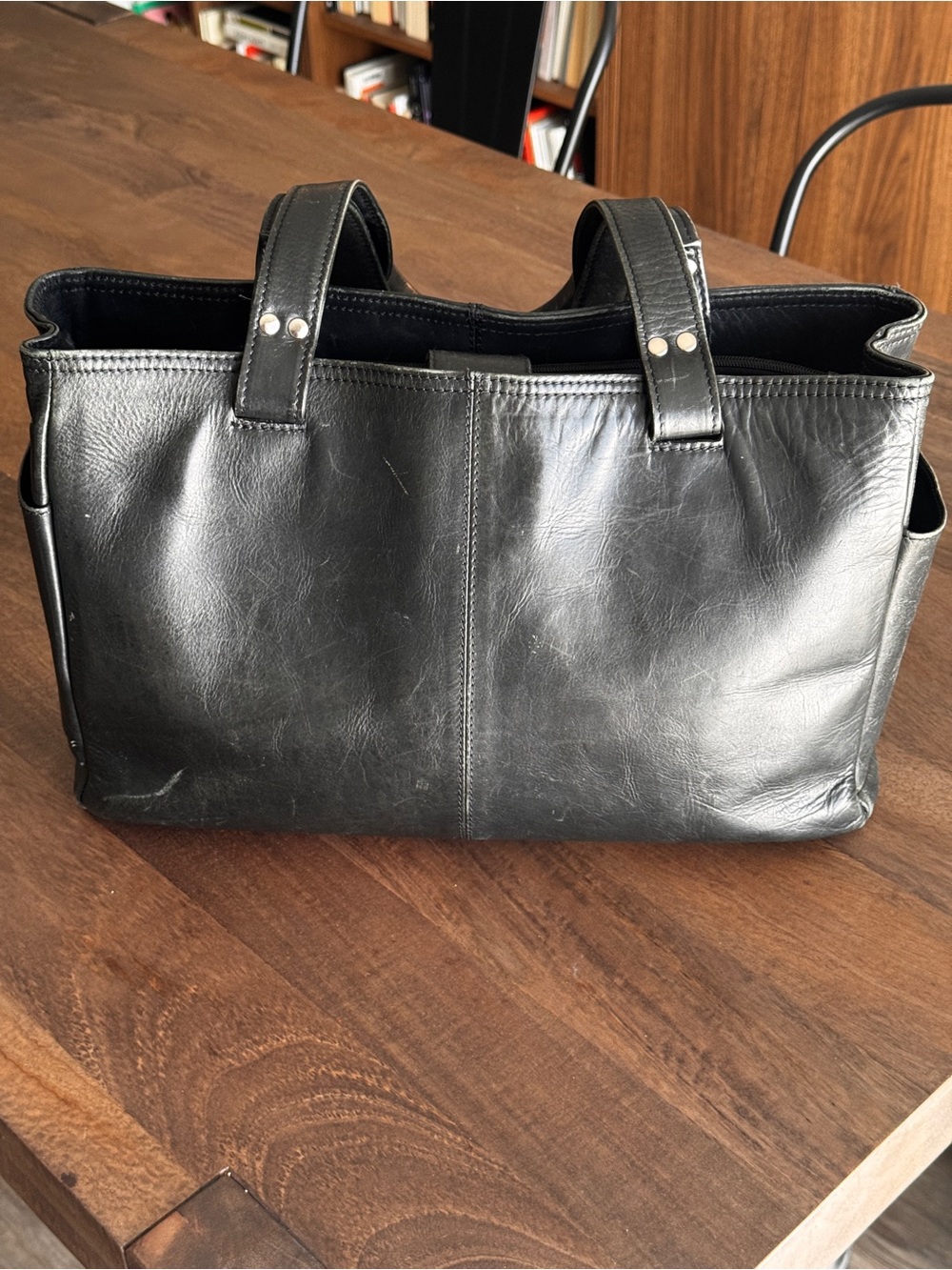 Frye Black Leather Tote Bag - Picture 5 of 9